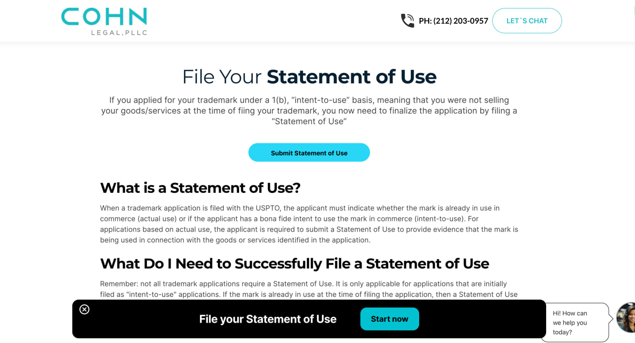AI Trademark Support Platform for a Legal Company